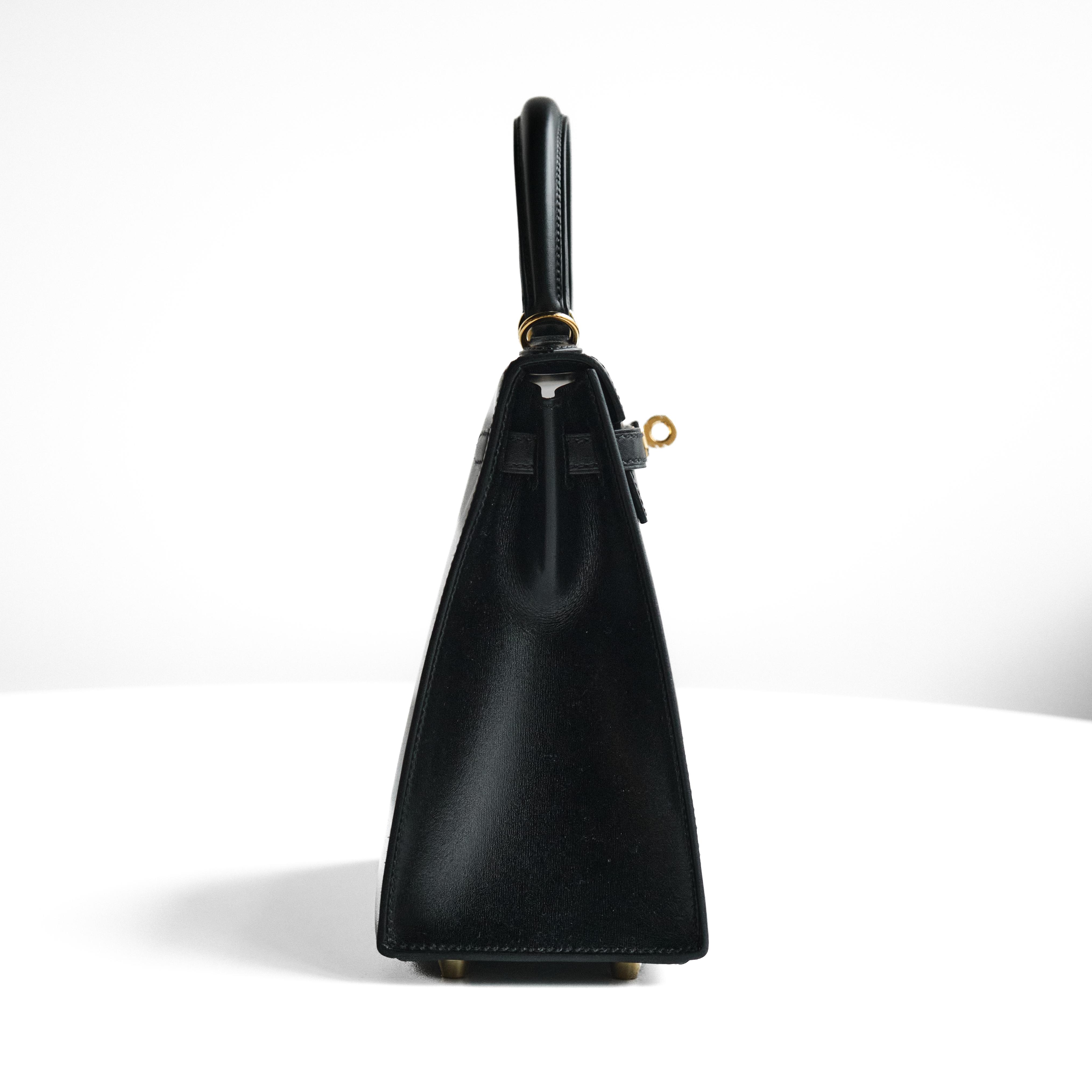 Сумка Kelly 25 Noir Box  GHW