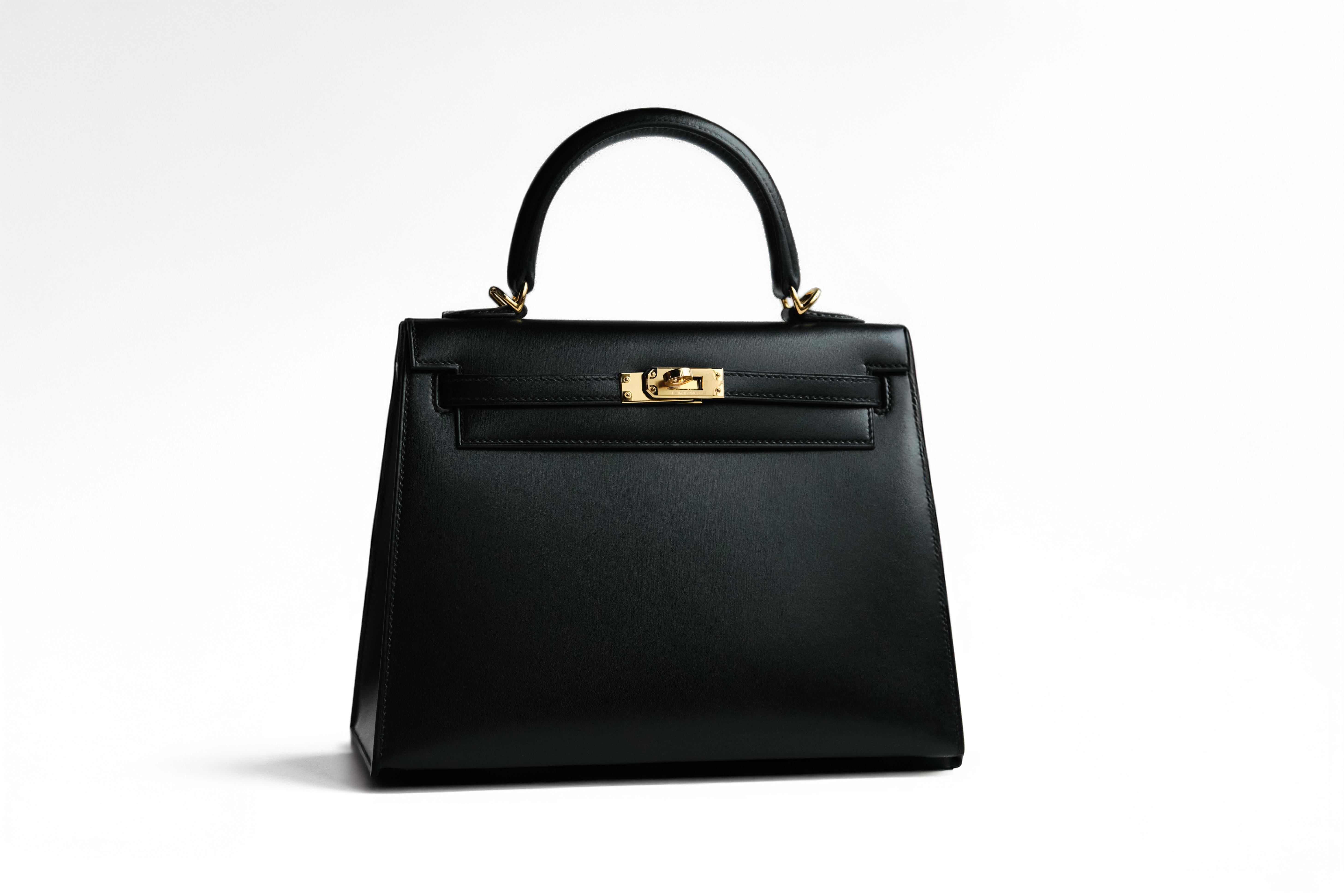 Сумка Kelly 25 Noir Box  GHW