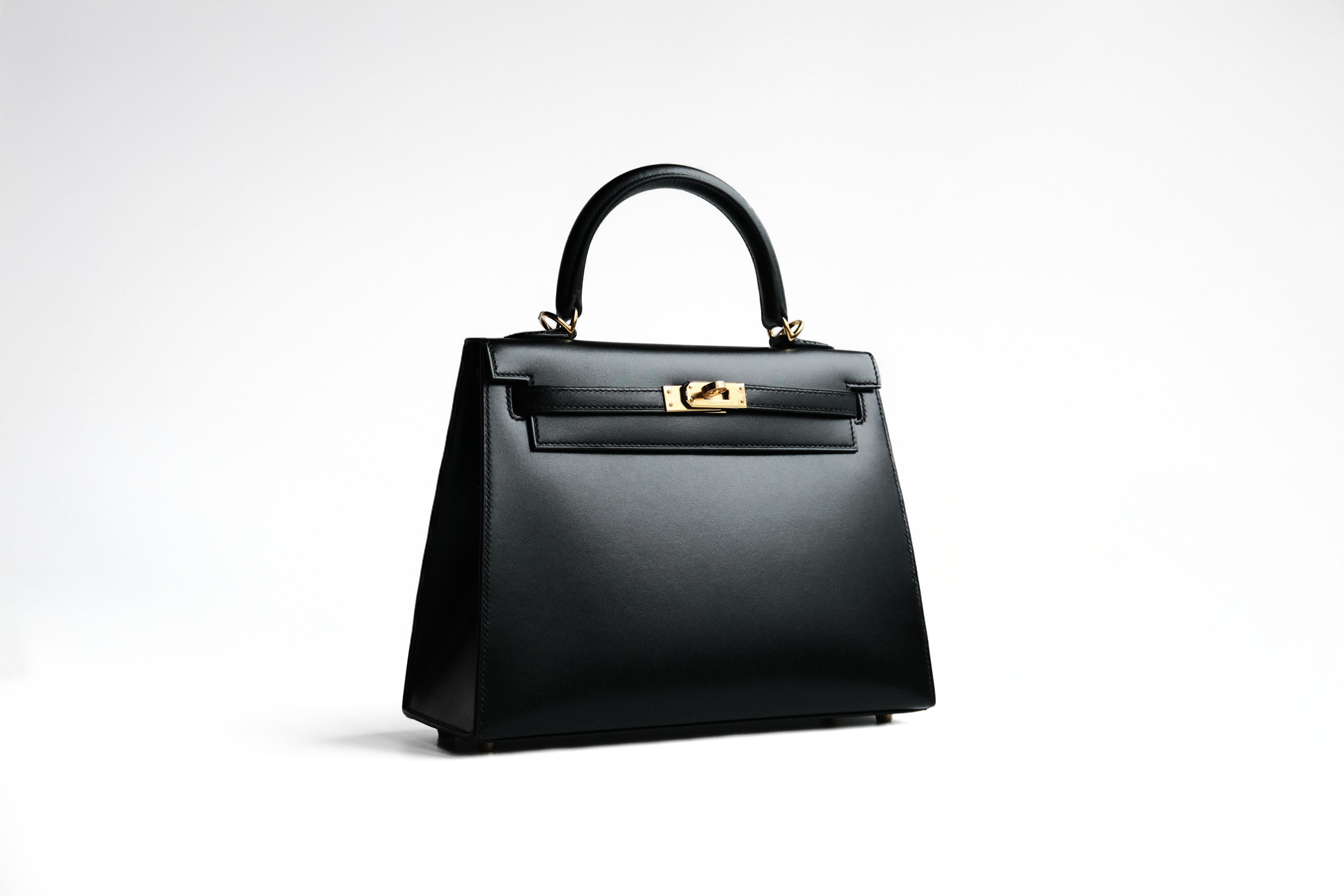 Сумка Kelly 25 Noir Box  GHW