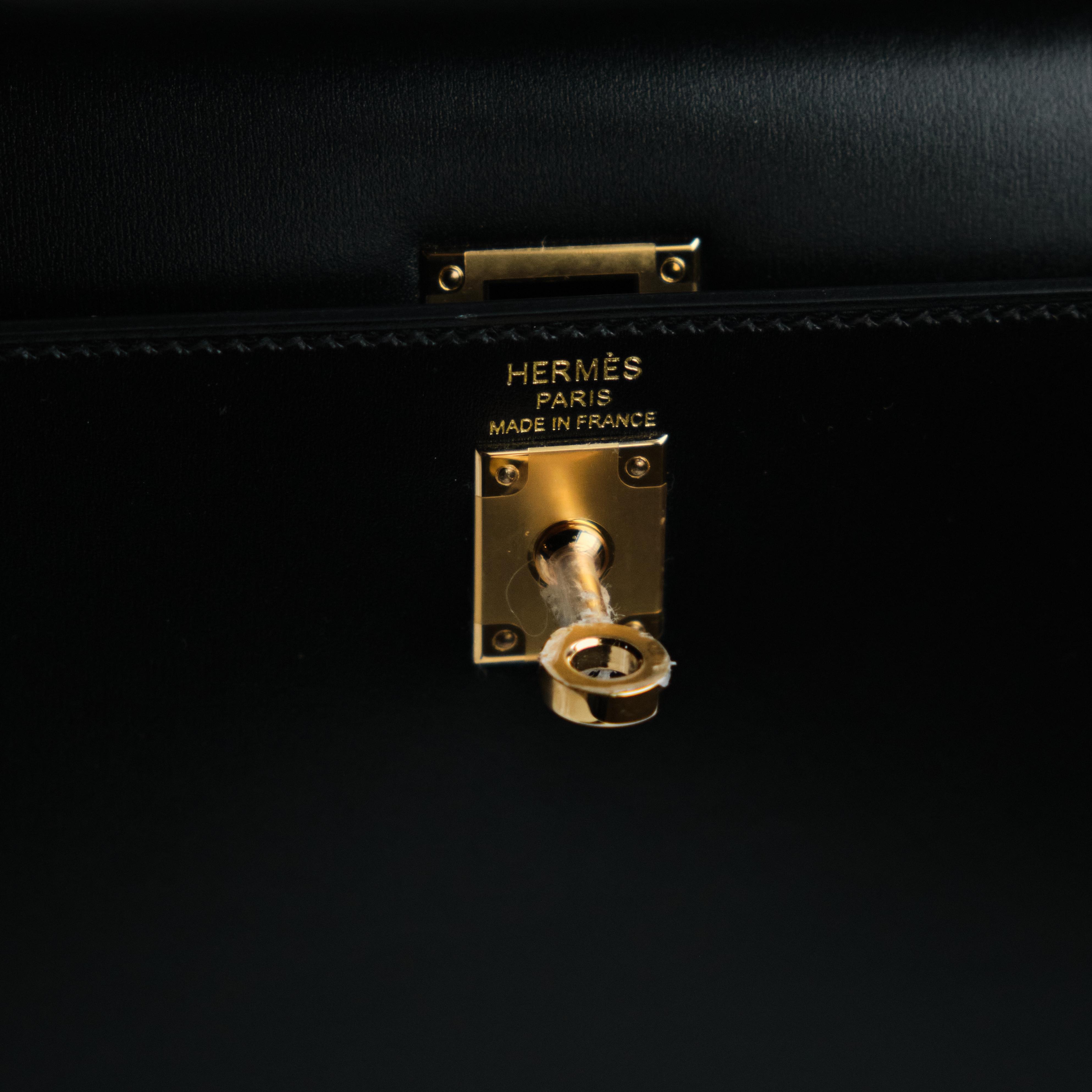 Сумка Kelly 25 Noir Box  GHW