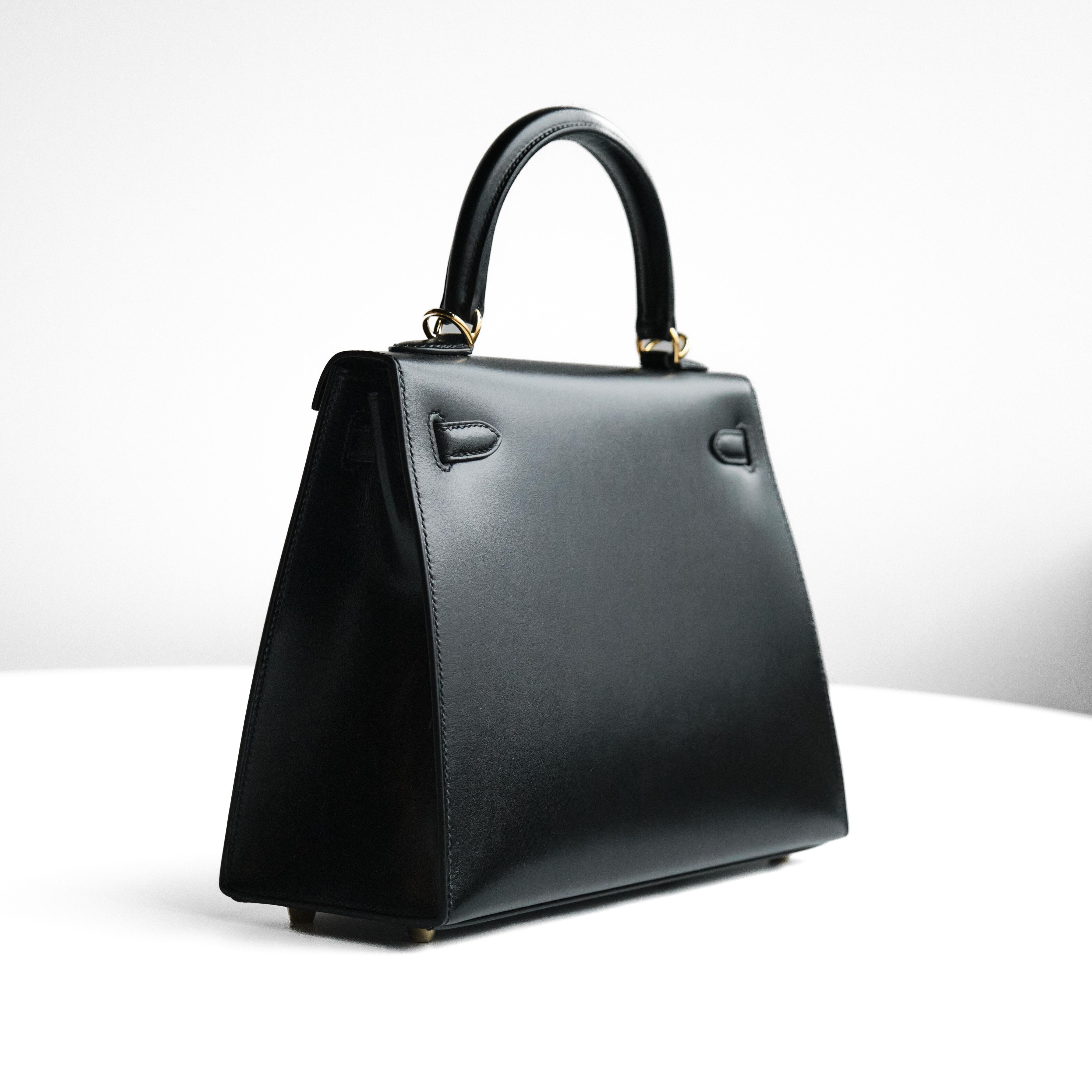 Сумка Kelly 25 Noir Box  GHW