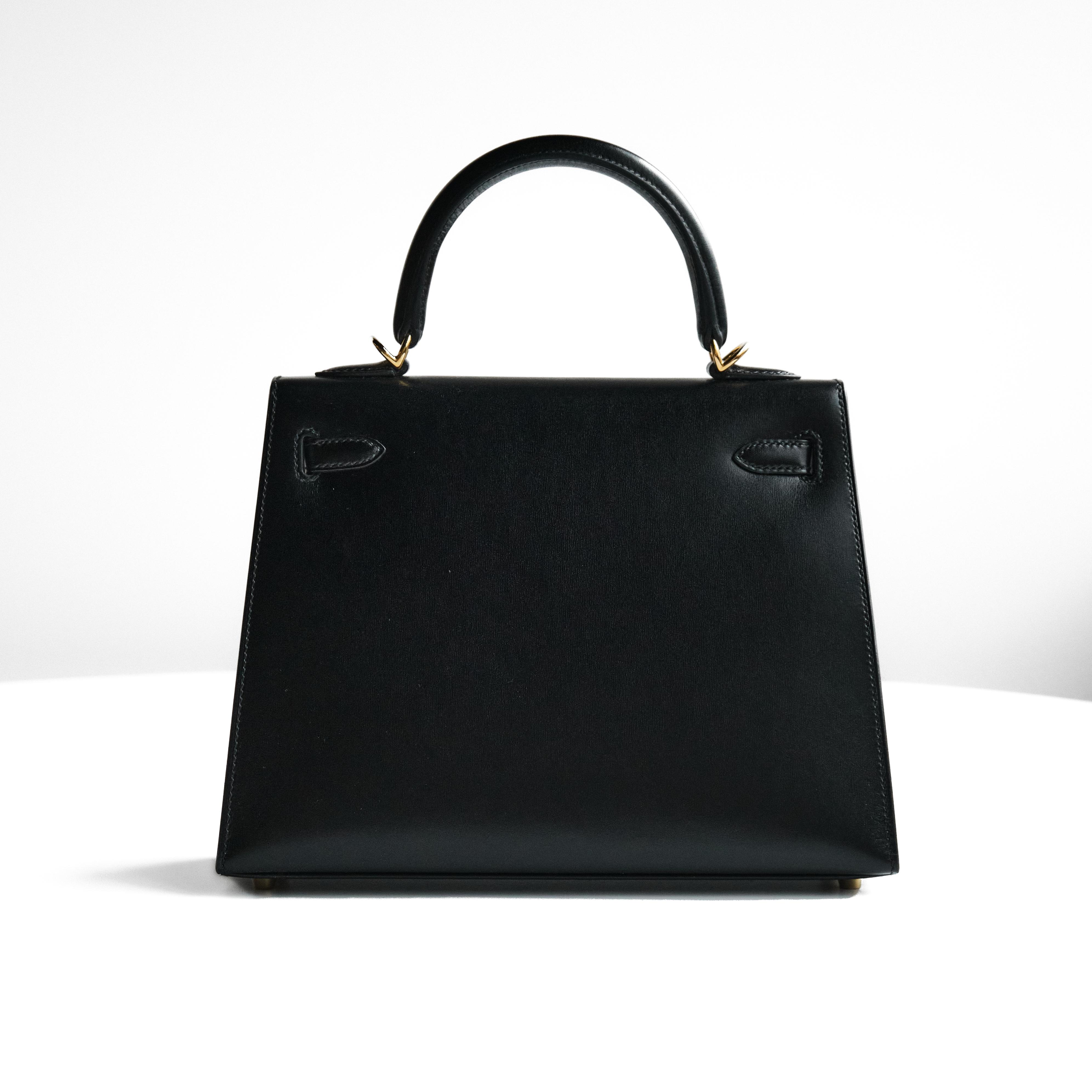 Сумка Kelly 25 Noir Box  GHW