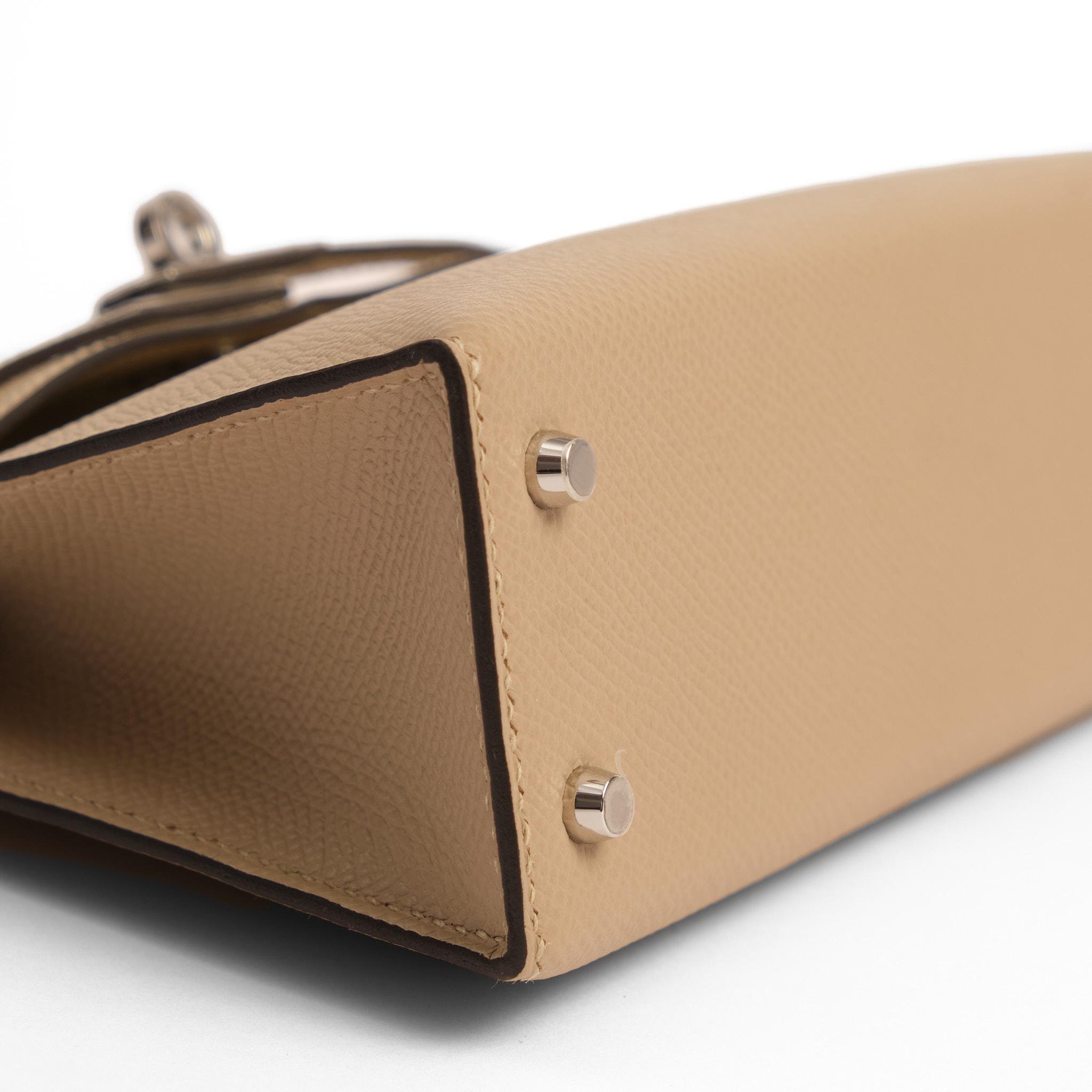 HERMÈS Kelly Mini Tricolore Epsom Tre Nch Craie Etoupe