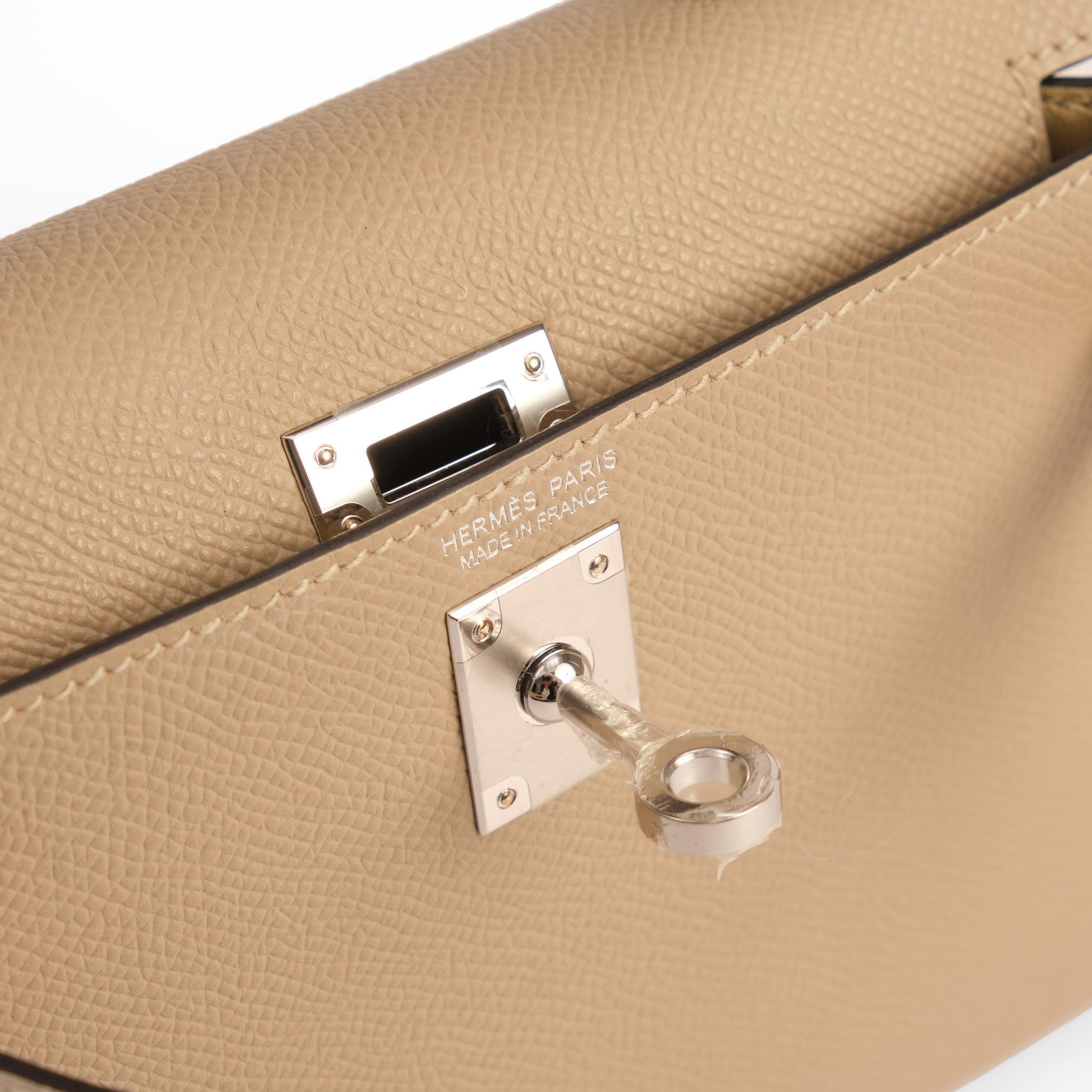 HERMÈS Kelly Mini Tricolore Epsom Tre Nch Craie Etoupe