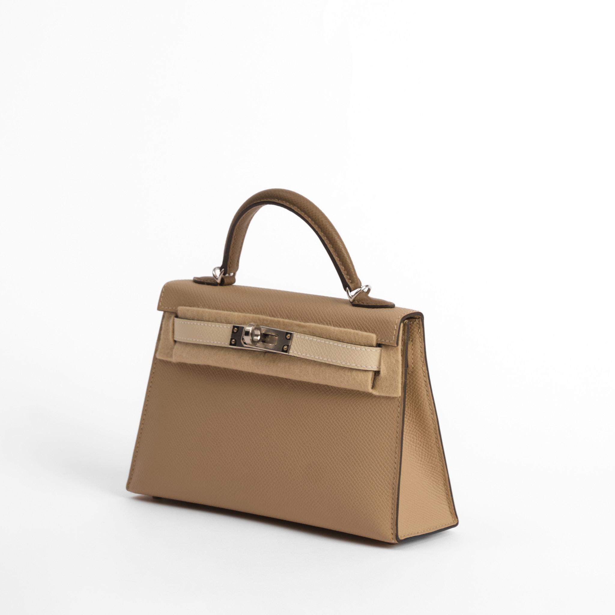 HERMÈS Kelly Mini Tricolore Epsom Tre Nch Craie Etoupe