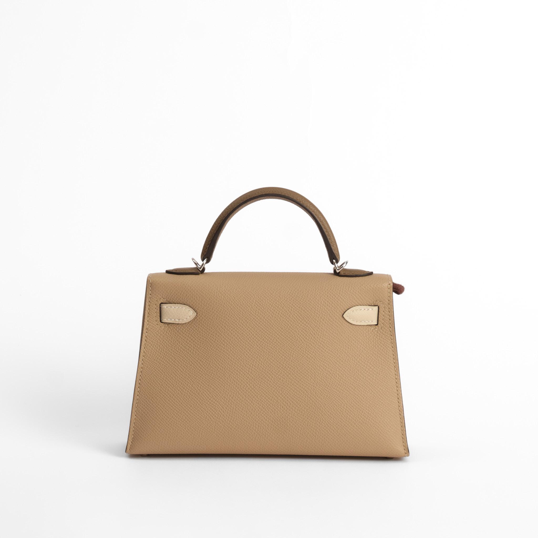 HERMÈS Kelly Mini Tricolore Epsom Tre Nch Craie Etoupe
