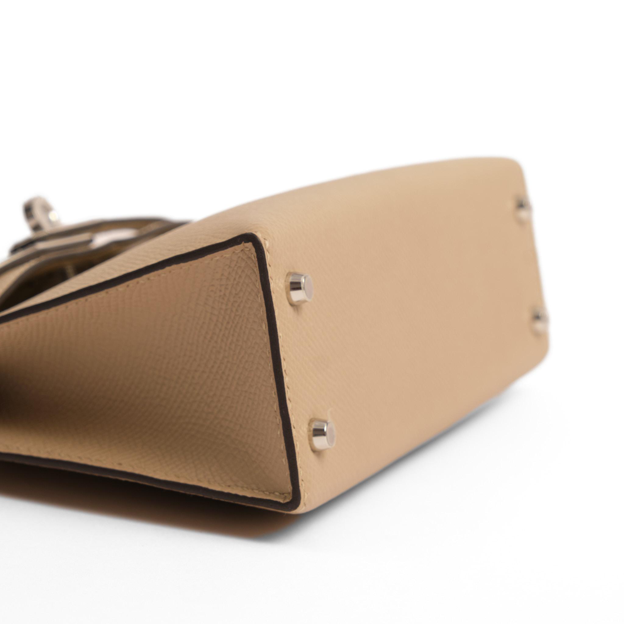 HERMÈS Kelly Mini Tricolore Epsom Tre Nch Craie Etoupe
