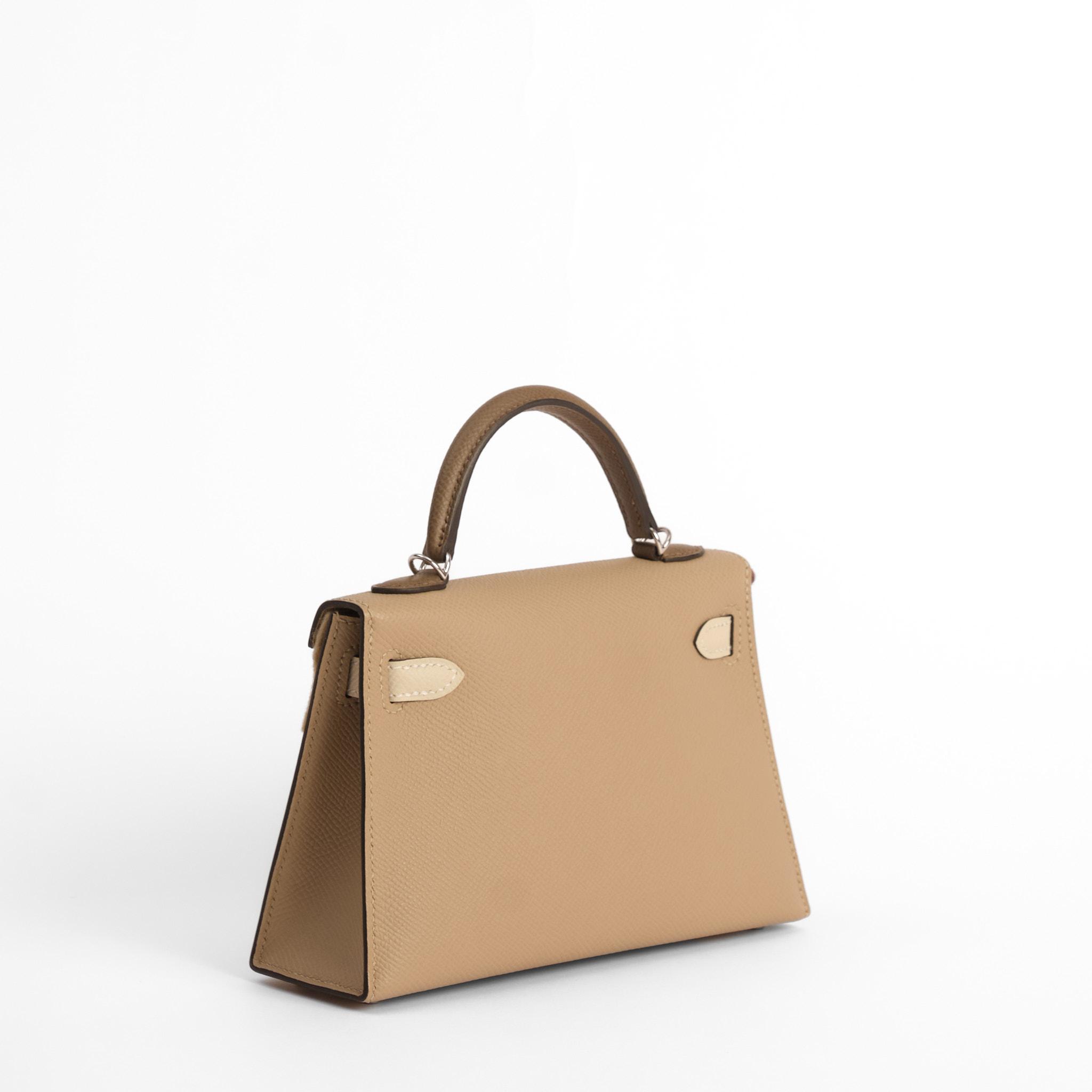 HERMÈS Kelly Mini Tricolore Epsom Tre Nch Craie Etoupe