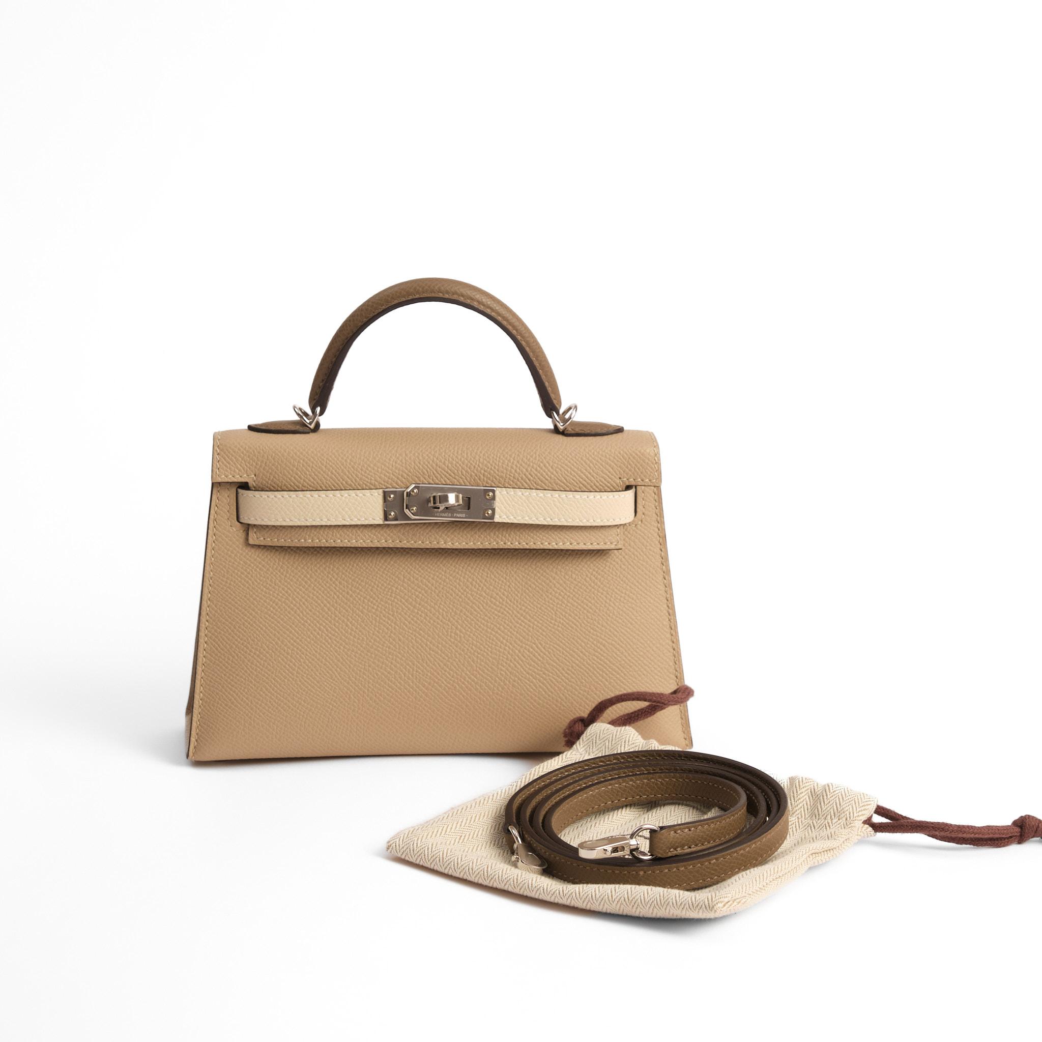 HERMÈS Kelly Mini Tricolore Epsom Tre Nch Craie Etoupe